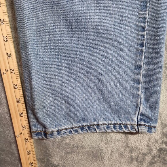 Levis 505 Jeans Mens 40X32 Blue Classic Straight Light Wash Denim Workwear READ - Picture 14 of 14